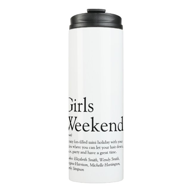 Personalized Girls Weekend Definition Thermal Tumbler (Front)