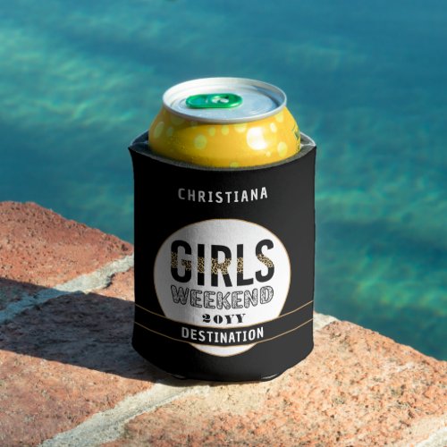 Personalized Girls Weekend Girls Trip Vacation Can Cooler