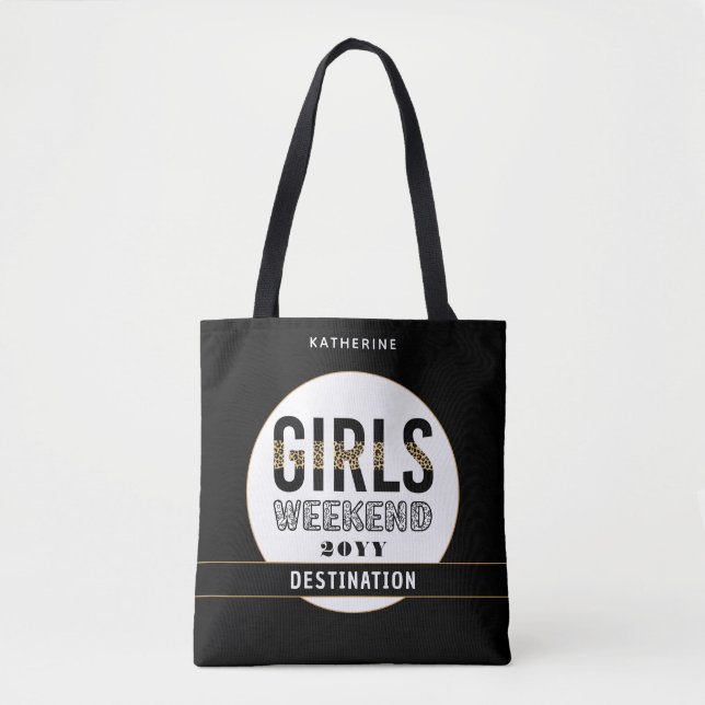 Personalized Girls Weekend Girls Trip Vacay Tote Bag (Front)