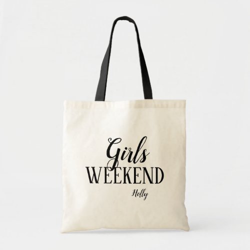 Personalized Girls Weekend Tote Bag