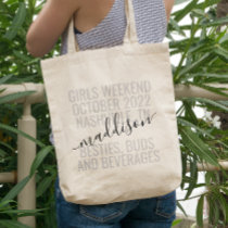 Personalized Girls Weekend Trip Custom Tote Bag