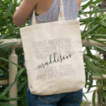 Personalized Girls Weekend Trip Custom Tote Bag at Zazzle