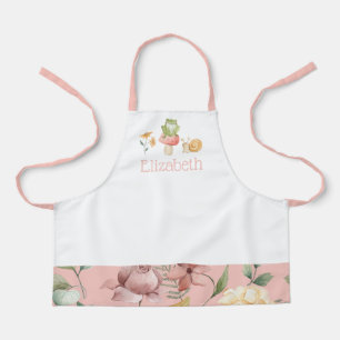 Personalized Girls Woodland Fairy floral School Apron