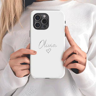 Personalized Girly iPhone Case with Name & Heart