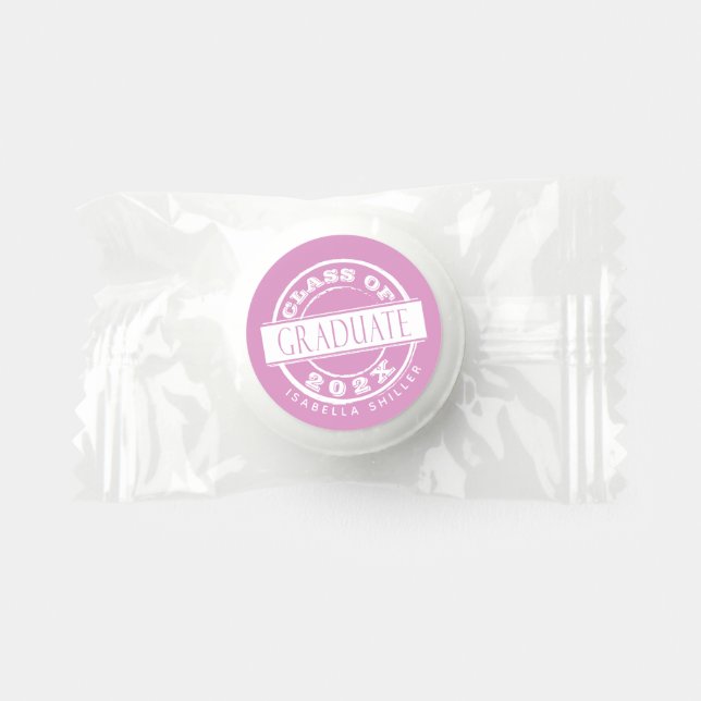 Personalized Girly Pink Graduate  Life Saver® Mints (Front)