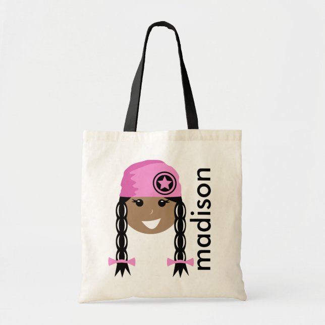 Personalized Girly Tote Bag (Front)