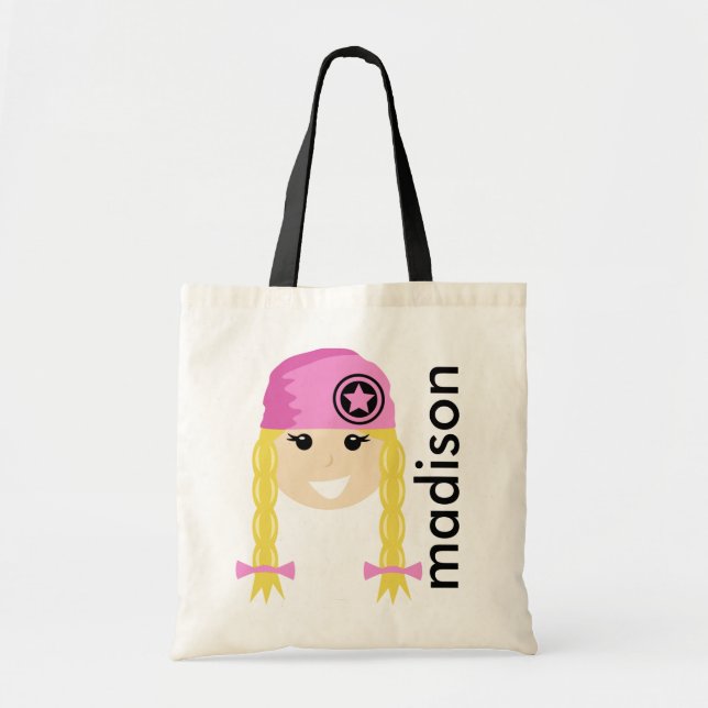 Personalized Girly Tote Bag (Front)