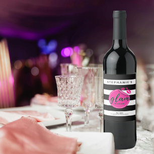 Personalized Glam In A Glass Wine Labels