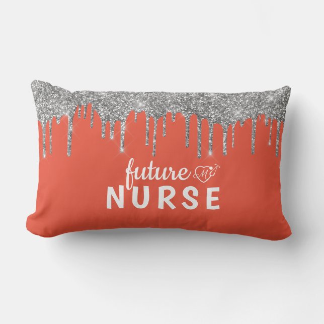 Personalized Glam Nurse Lumbar Pillow (Front)