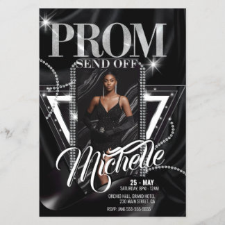 Personalized Glamorous Diamond PROM SEND-OFF Party Flyer