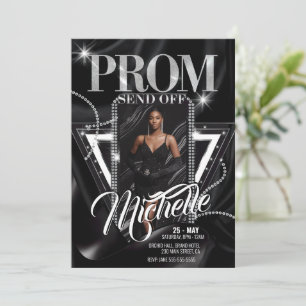 Personalized Glamorous Diamond PROM SEND-OFF Party Invitation