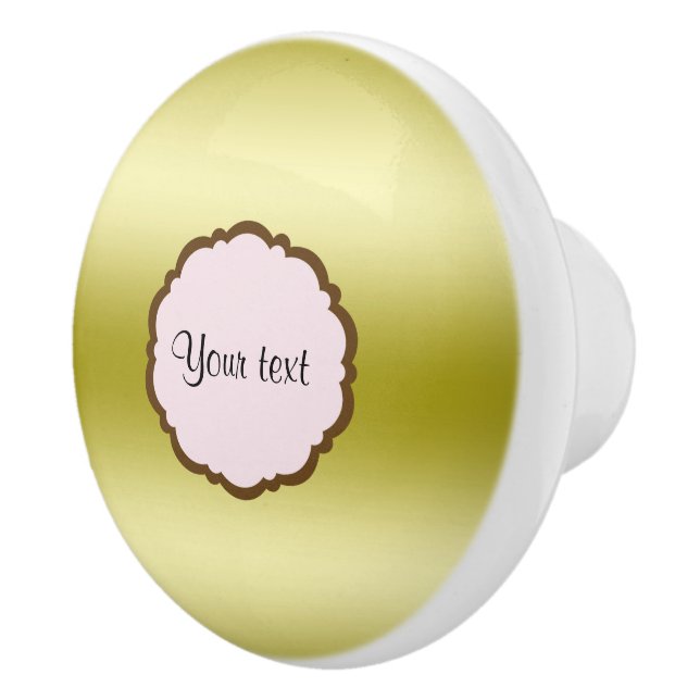 Personalized Glamorous Gold Ceramic Knob (Right)