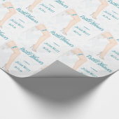 Personalized Glamour Bride Wedding Shower Wrap Wrapping Paper (Corner)
