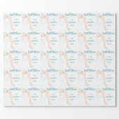 Personalized Glamour Bride Wedding Shower Wrap Wrapping Paper (Flat)