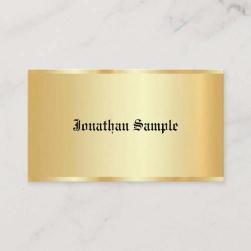Personalized Glamour Faux Gold Template Old Text Business Card