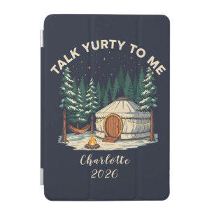 Personalized Glamping Yurt Adventure Retro Camping iPad Mini Cover