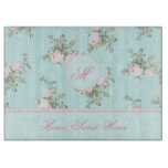 Personalized Glass Chopping Board Shabby Chic at Zazzle