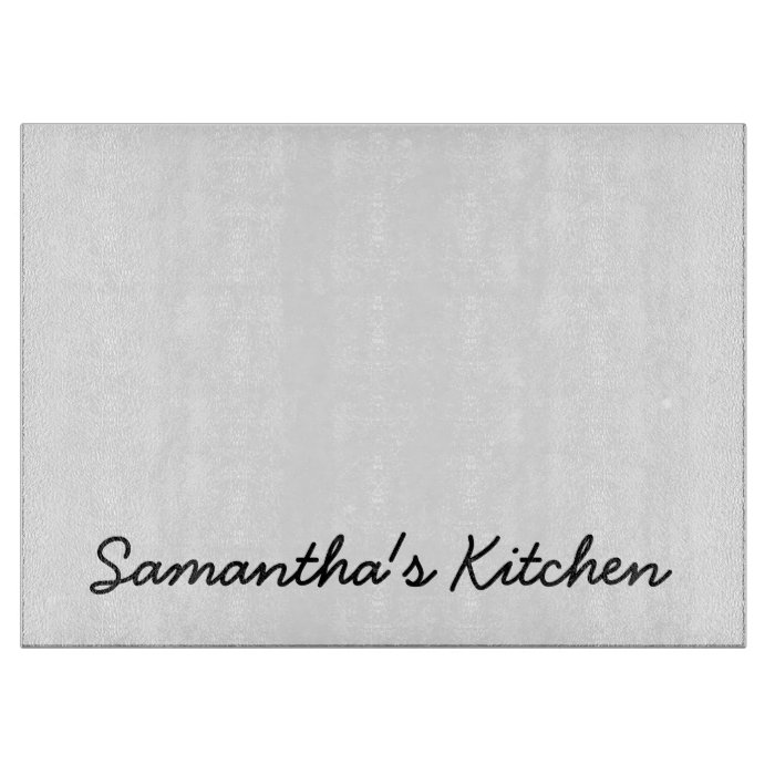 Personalized glass cutting board with custom text Zazzle