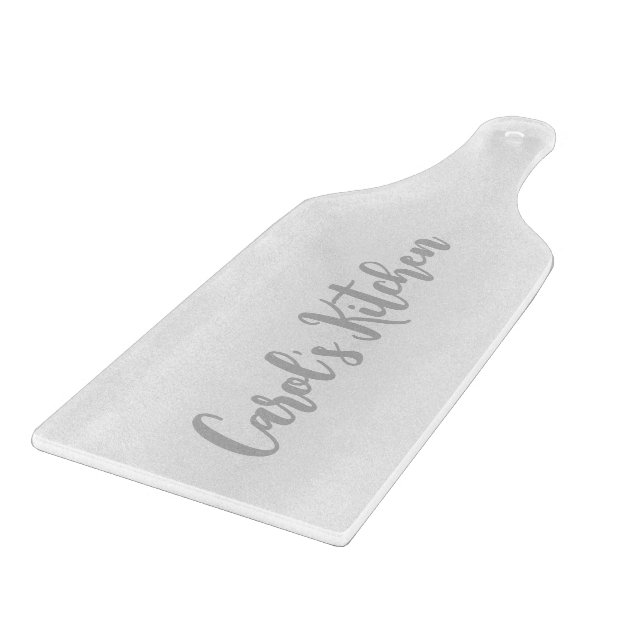Personalized glass cutting board with handle (Corner)