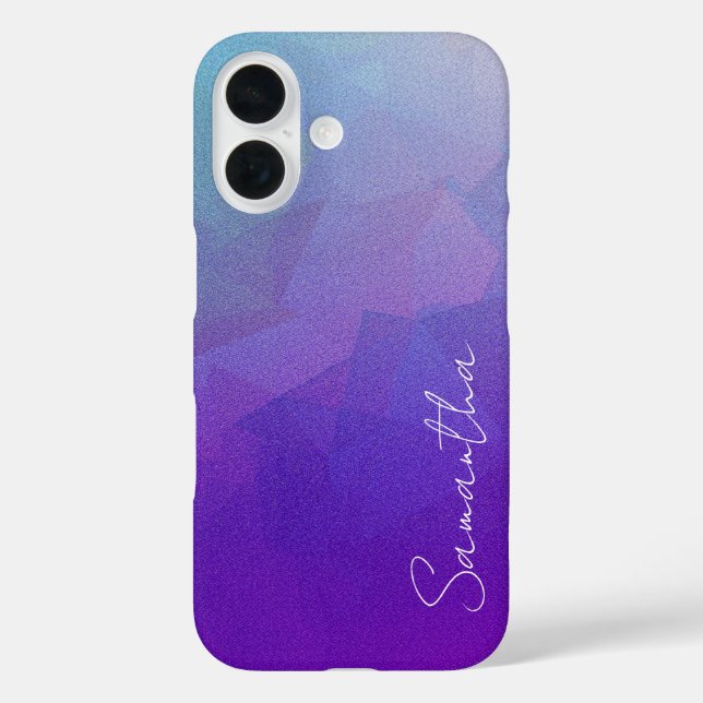 Personalized Glitter Abstract Blue & Purple Case-Mate iPhone Case (Back)