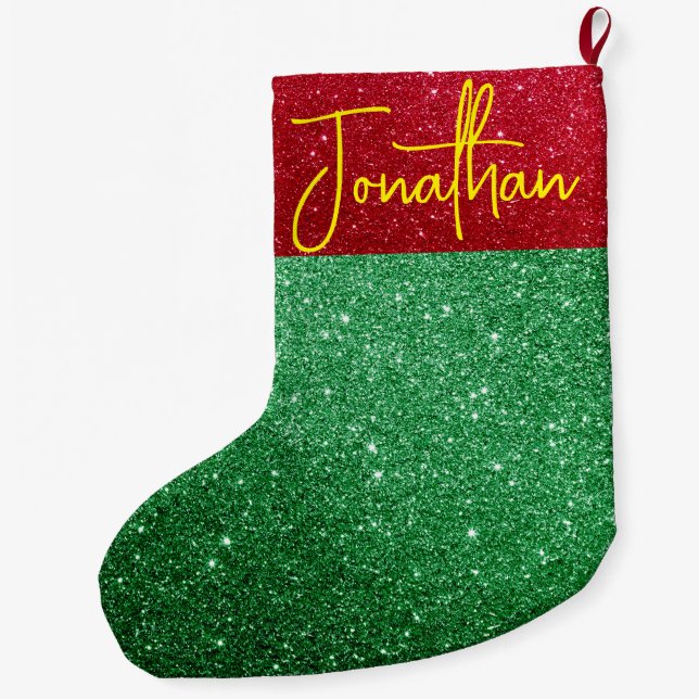 Personalized Glitter Christmas Stocking – Large (Back)