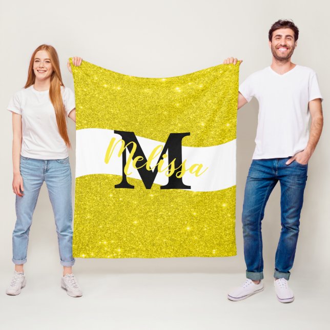 Personalized glitter  fleece blanket (In Situ)
