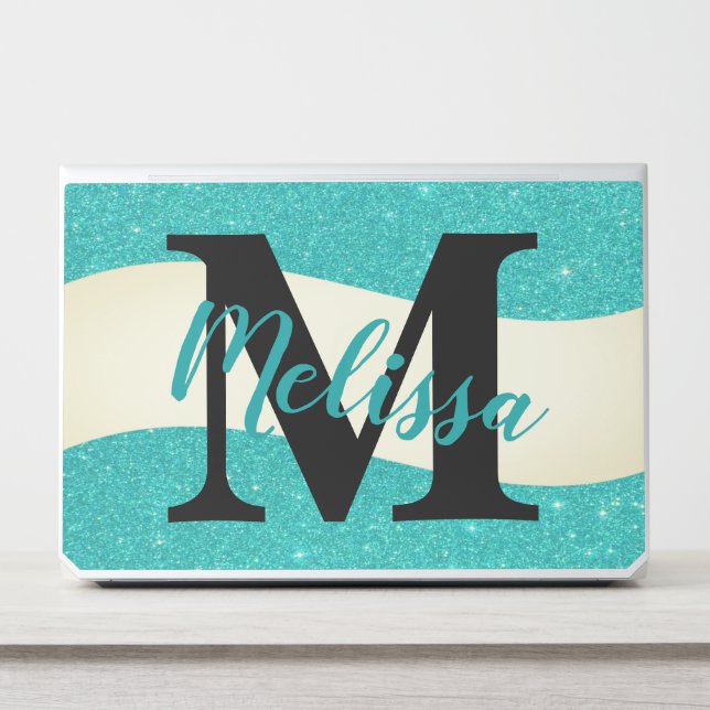 Personalized glitter  HP laptop skin (Front)