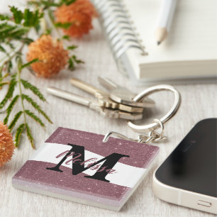 Personalized glitter keychain