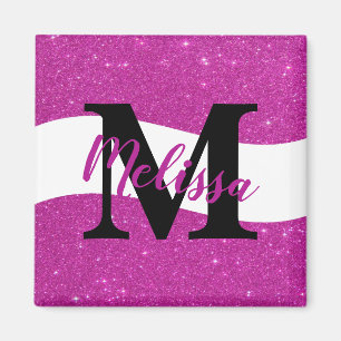 Personalized glitter  magnet