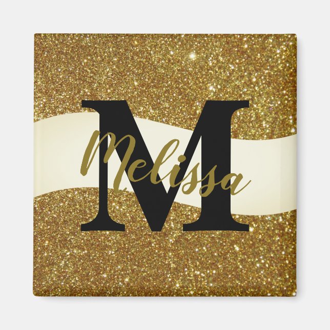 Personalized glitter  magnet (Front)