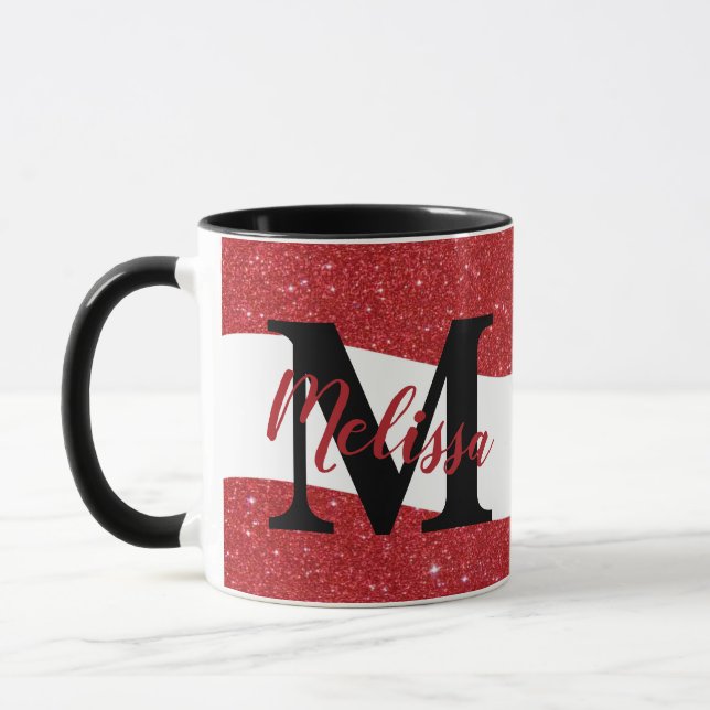 Personalized glitter  mug (Left)