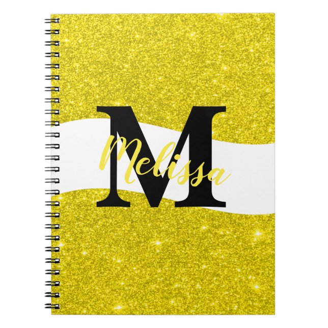 Personalized glitter notebook (Front)