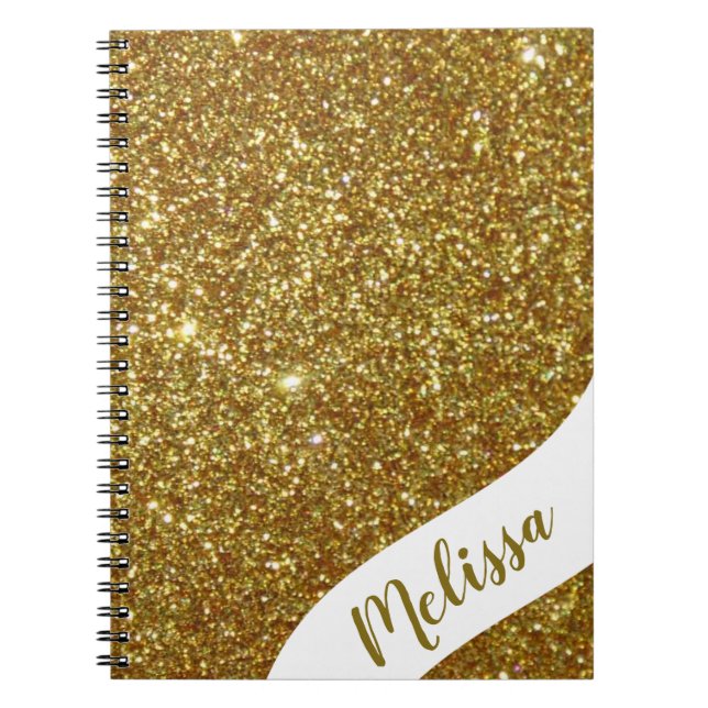 Personalized glitter notebook (Front)