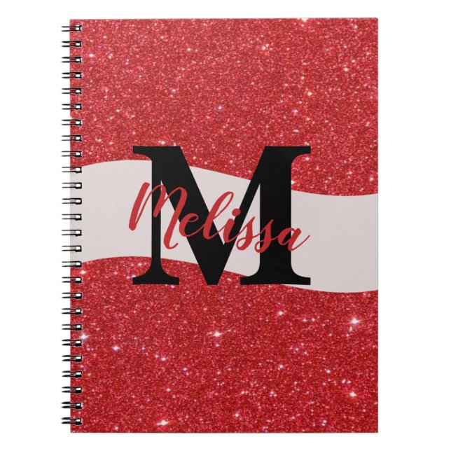 Personalized glitter notebook (Front)