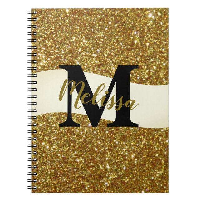 Personalized glitter notebook (Front)