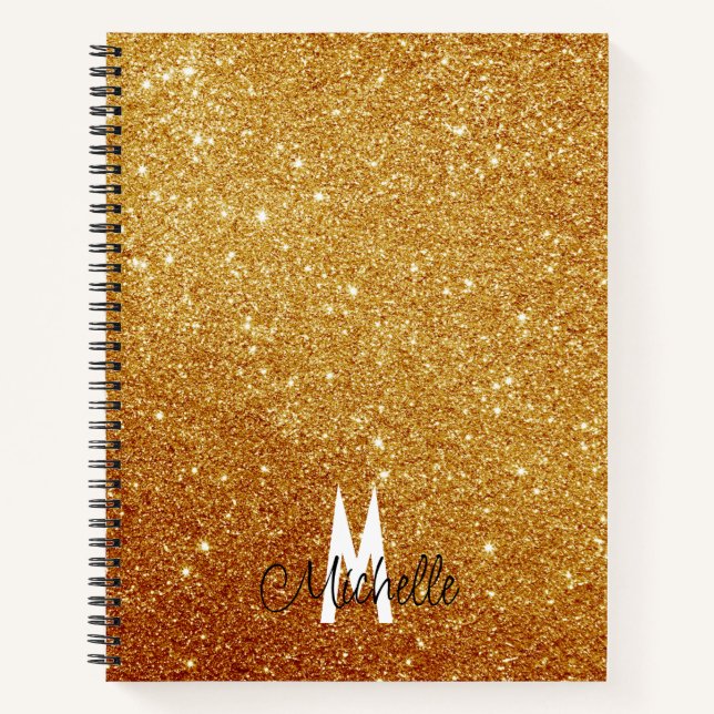 Personalized Glitter Notebook (Front)