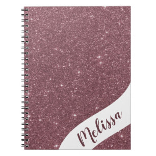 Personalized glitter notebook