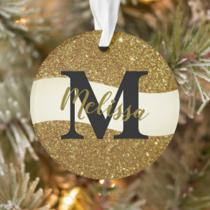 Personalized glitter ornament