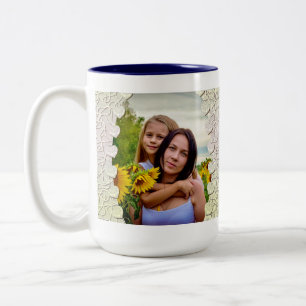 Personalized Glitter Photo Mug Wrap Design