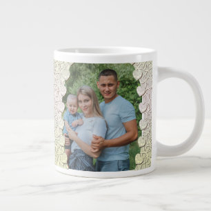 Personalized Glitter Photo Mug Wrap Design