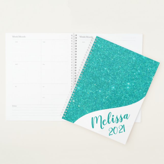 Personalized glitter planner (Display)