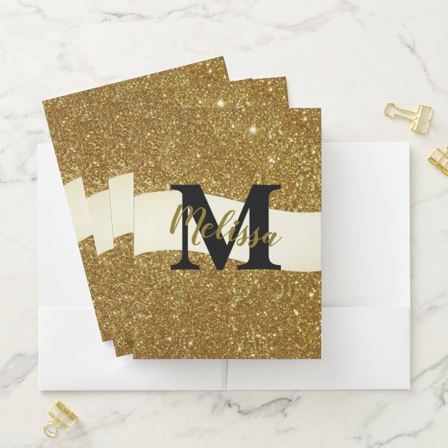 Personalized glitter  pocket folder (In Situ)