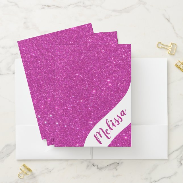 Personalized glitter pocket folder (In Situ)