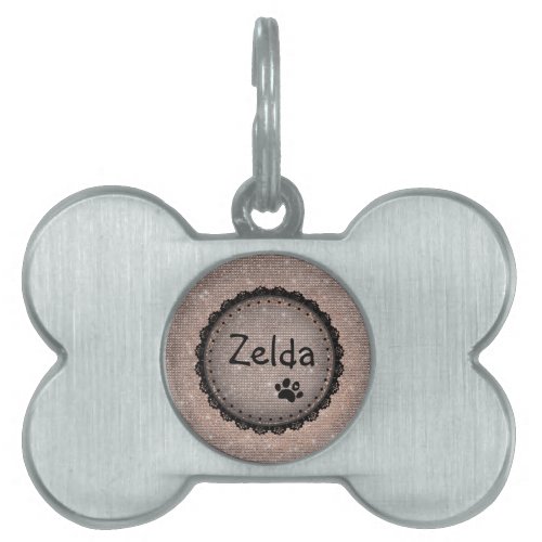 Personalized Glitter Zelda Pet Charm Pet ID tag 