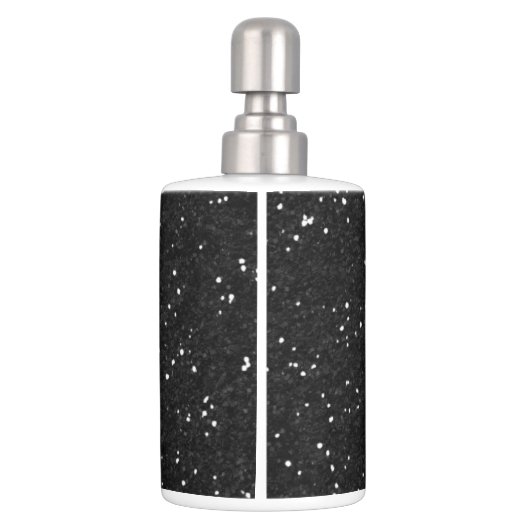 Personalized Glitzy Sparkly Diamond Music Note Soap Dispenser & Toothbrush Holder (Back)