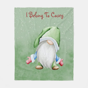 Personalized Gnome Fleece Blanket