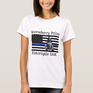 Personalized Gnome Police Motorcycle Unit T-Shirt