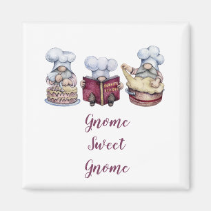 Personalized Gnome Sweet Gnome Baking Gnomes Magnet