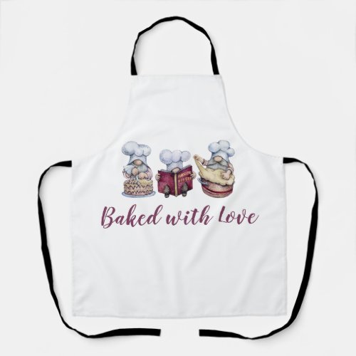 Personalized Gnomes Baking Cooking Cute Funny Apron