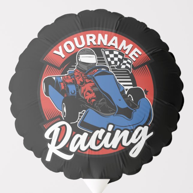 Personalized Go Kart Extreme Racing Karting Race  Balloon (Front)